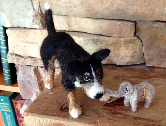 soft sculpture custom made dog miniature
